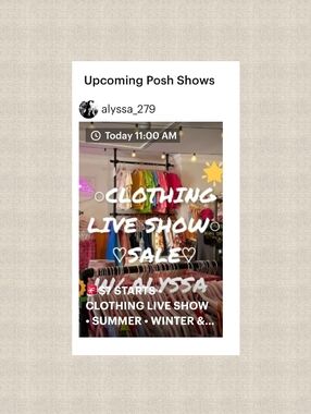 ✨️ JOIN ME TODAY @11:00 PST FOR A CLOTHING SALE ✨️